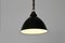 Bauhaus Black and White Enameled Hanging Lamp, 1920s 3