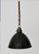 Bauhaus Black and White Enameled Hanging Lamp, 1920s 1