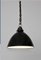 Bauhaus Black and White Enameled Hanging Lamp, 1920s 5