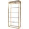 Belgian Brass & Smoke Glass Bookcase, 1970s 1