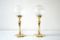 Glass Table Lamps with Oval Bases, 1900s, Set of 2, Image 1