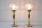 Glass Table Lamps with Oval Bases, 1900s, Set of 2, Image 2