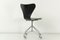 Silla de escritorio 3107 negra de Arne Jacobsen para Fritz Hansen, 1967, Imagen 5