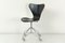 3107 Black Desk Chair by Arne Jacobsen for Fritz Hansen, 1967 1