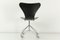 Silla de escritorio 3107 negra de Arne Jacobsen para Fritz Hansen, 1967, Imagen 4