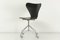 Sedia da ufficio 3107 nera di Arne Jacobsen per Fritz Hansen, 1967, Immagine 3