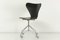 Silla de escritorio 3107 negra de Arne Jacobsen para Fritz Hansen, 1967, Imagen 3