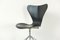 Sedia da ufficio 3107 nera di Arne Jacobsen per Fritz Hansen, 1967, Immagine 6