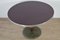 Round Bordeaux Red Anthracite Diner Table, 1950s 4