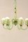 Lámpara de araña de cristal de Murano verde claro de Venini, años 20, Imagen 5