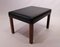 Danish Black Leather Stool with Rosewood Legs, 1960s, Image 1