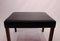 Danish Black Leather Stool with Rosewood Legs, 1960s, Image 4