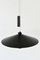Lámpara colgante de metal blanco y negro de Baltensweiler, años 60, Imagen 6