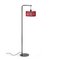 Black Macaron Floor Lamp with Small Red Shade by Silvia Ceñal for Emko 2