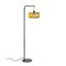 Black Macaron Floor Lamp with Small Yellow Shade by Silvia Ceñal for Emko 2