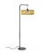 Black Macaron Floor Lamp with Large Yellow Shade by Silvia Ceñal for Emko 2