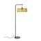 Black Macaron Floor Lamp with Large Yellow Shade by Silvia Ceñal for Emko 3