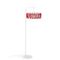 White Macaron Floor Lamp with Large Red Shade by Silvia Ceñal for Emko 3