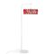 White Macaron Floor Lamp with Large Red Shade by Silvia Ceñal for Emko 4