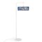 White Macaron Floor Lamp with Large Blue Shade by Silvia Ceñal for Emko 4