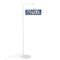 White Macaron Floor Lamp with Large Blue Shade by Silvia Ceñal for Emko, Image 4