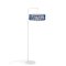 White Macaron Floor Lamp with Large Blue Shade by Silvia Ceñal for Emko 3