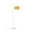 Weiße Macaron Stehlampe mit kleinem gelben Schirm von Silvia Ceñal für Emko 4