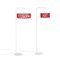 White Macaron Floor Lamp with Small Red Shade by Silvia Ceñal for Emko 1