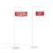 White Macaron Floor Lamp with Small Red Shade by Silvia Ceñal for Emko, Image 1