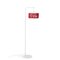 White Macaron Floor Lamp with Small Red Shade by Silvia Ceñal for Emko 3