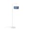Weiße Macaron Stehlampe mit kleinem blauen Schirm von Silvia Ceñal für Emko 5