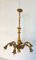 Vintage Italian Wooden Chandelier with Seven Lights 3