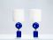 Blue Metal Lamps by Philippe Barbier, 1970s, Set of 2 2