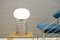 Lampe de Bureau Spirale Chromée avec Abat-jour Ovale en Verre Opalin, 1960s 4
