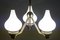 Swedish Chandelier in Brass & Opaline Glass by Hans Bergström for ASEA, 1950s 7