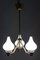 Swedish Chandelier in Brass & Opaline Glass by Hans Bergström for ASEA, 1950s 8