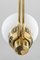 Swedish Chandelier in Brass & Opaline Glass by Hans Bergström for ASEA, 1950s 6