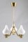 Swedish Chandelier in Brass & Opaline Glass by Hans Bergström for ASEA, 1950s 1