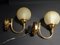 Brass & Murano Glass Sconces, 1980s, Set of 2 1