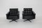 Black Leather Swivel Chairs by Johannes Spalt, 1960s, Set of 2, Image 5