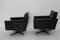 Black Leather Swivel Chairs by Johannes Spalt, 1960s, Set of 2 6