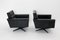 Black Leather Swivel Chairs by Johannes Spalt, 1960s, Set of 2 10