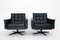 Black Leather Swivel Chairs by Johannes Spalt, 1960s, Set of 2, Image 3