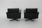 Black Leather Swivel Chairs by Johannes Spalt, 1960s, Set of 2 8