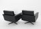 Black Leather Swivel Chairs by Johannes Spalt, 1960s, Set of 2 9