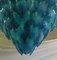 Italian Turquoise Murano Waterfall of Leaves Chandelier, 1950s 3