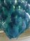 Italian Turquoise Murano Waterfall of Leaves Chandelier, 1950s, Image 5