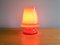 Swedish Orange Glass Table Lamp from Flygsfors, 1970s, Image 5