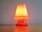 Lámpara de mesa sueca de vidrio naranja de Flygsfors, años 70, Imagen 4