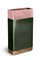 Pink & Green Brass Vase by Dimorestudio for Bitossi 1